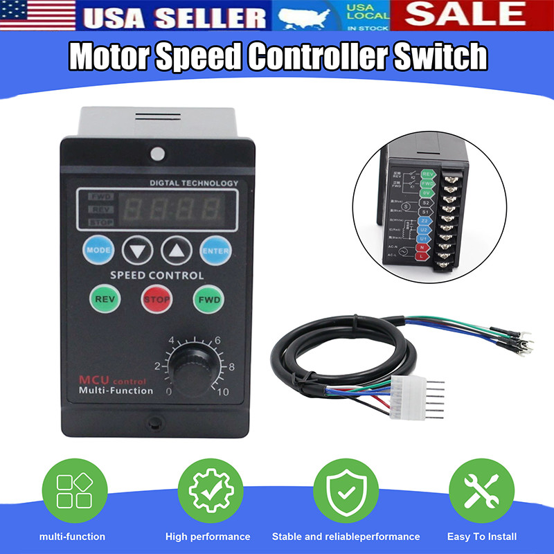 120W AC 110V 3A Digital Motor Speed Control MCU Controller Target Value Settable