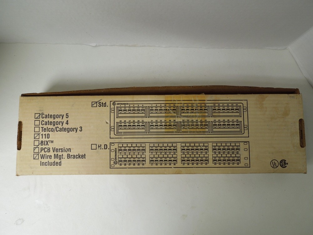 Ortronics CAT 5 Patch Panel 48-port model OR-851000334 - NEW