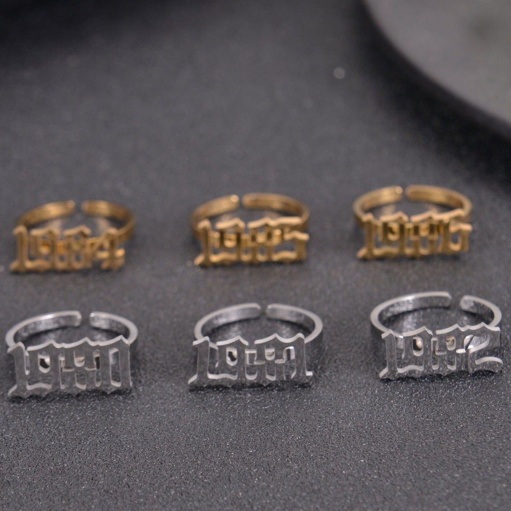 Pendantify Personalized Birth Year Ring | Custom Birth Year Ring Charm
