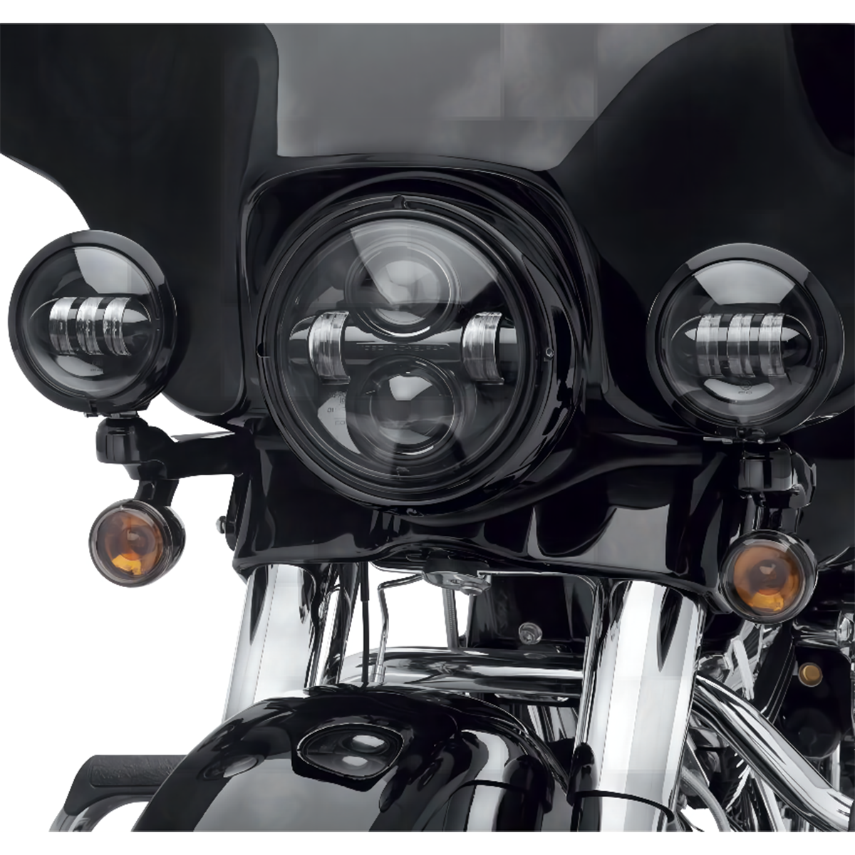 Auxiliary Spot w/ Wiring Harness Turn Signal light for Harley street glide 06-22