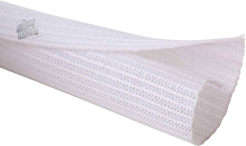 White Cable Sheath 25mm 7.7m Self Wrapping Cable Collector Hide Cable