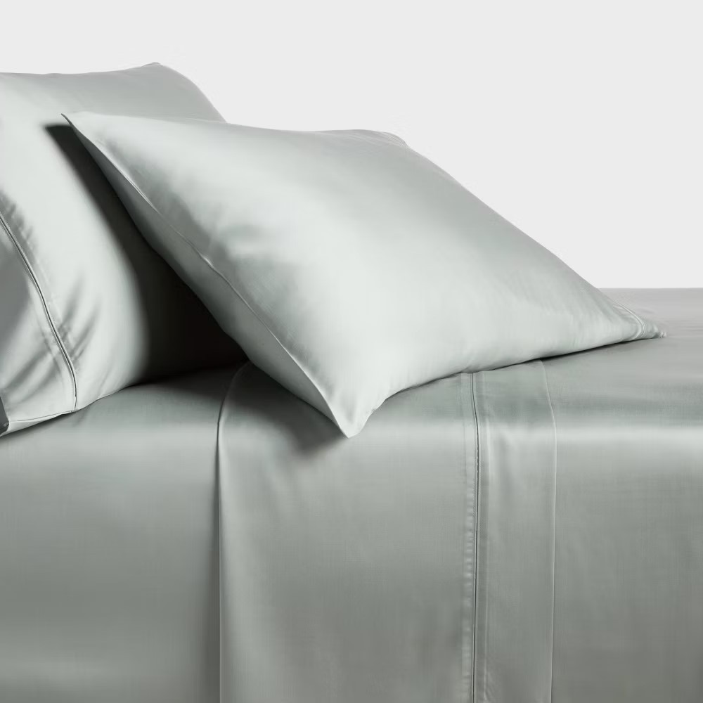 Twin/Twin Extra Long 320 Thread Count Cool TENCEL Lyocell Sheet Set Gray