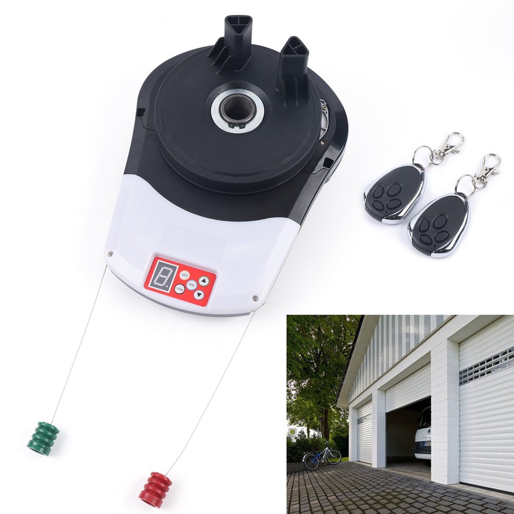 Automatic Garage Roll Up Roller Door Gate Opener Motor+Remote Controller 100W