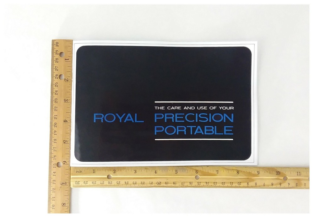 Royal Custom III Typewriter User Instruction Manual