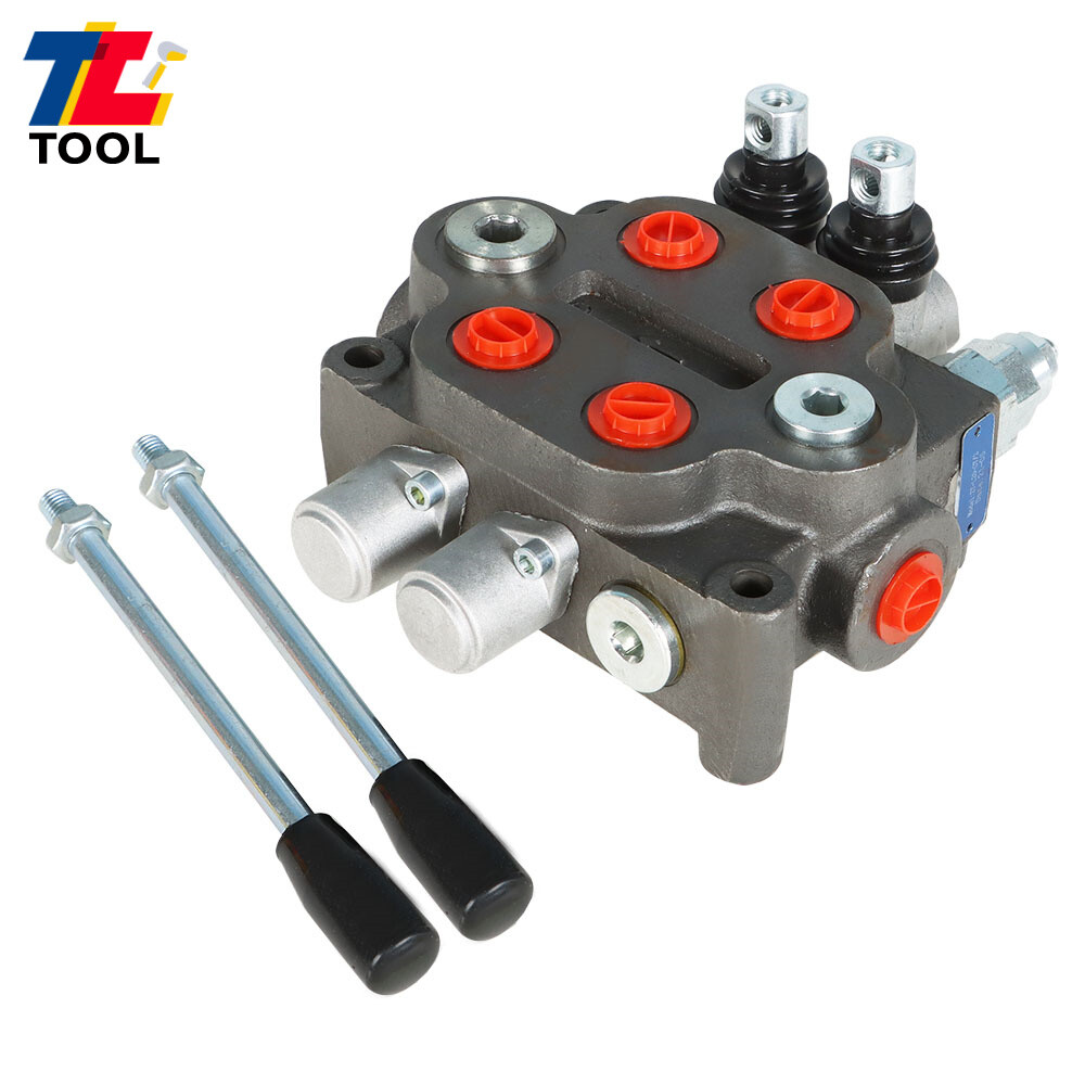 25GPM Hydraulic Directional Control Valve Tractor Loader 2 Spool BSPP Ports