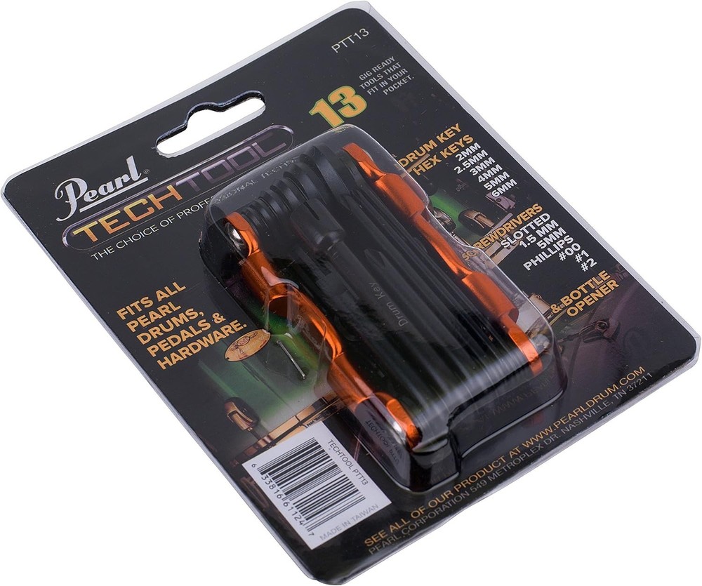 Pearl Tech Tool combination Drum Key and Drum Set Multi-Tool with five