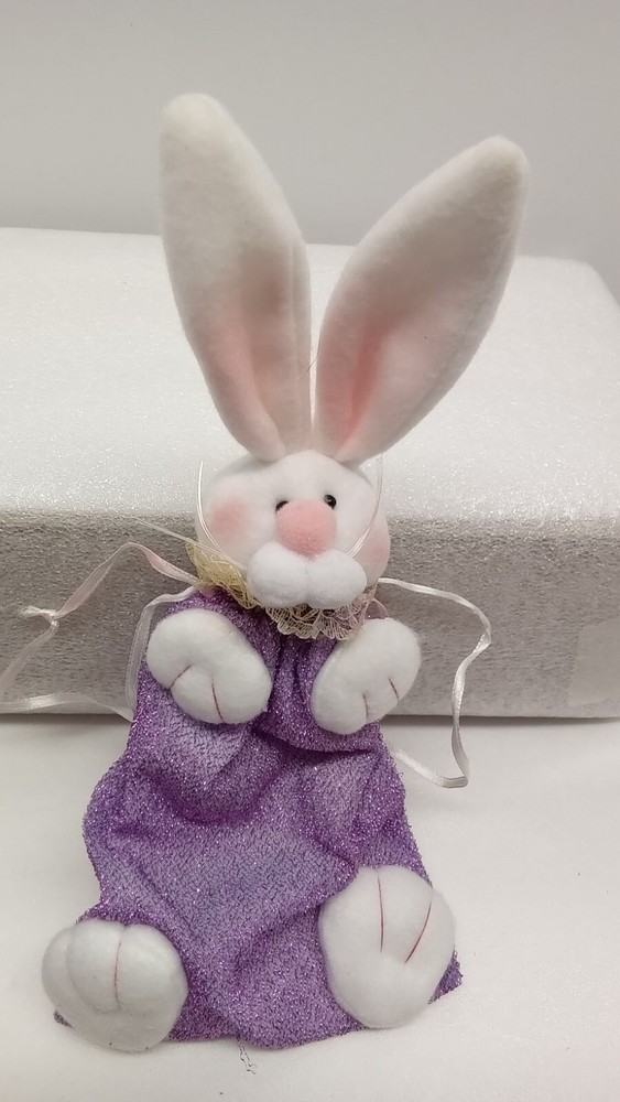 5 EASTER BUNNY MATERIAL BAGS TO FILL WITH CANDY OR EGGS