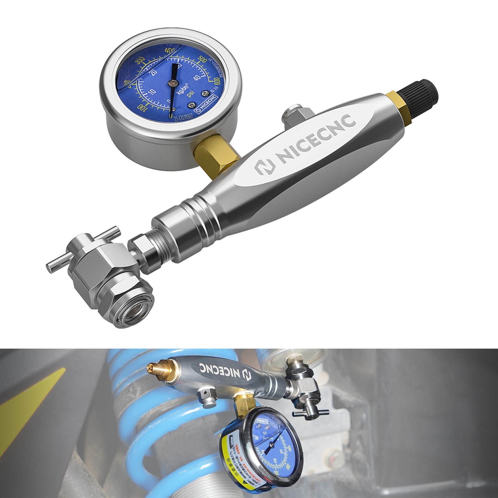 Universal Nitrogen Filling Tool Nitrogen Regulator Kit 600 PSI No Loss Chuck