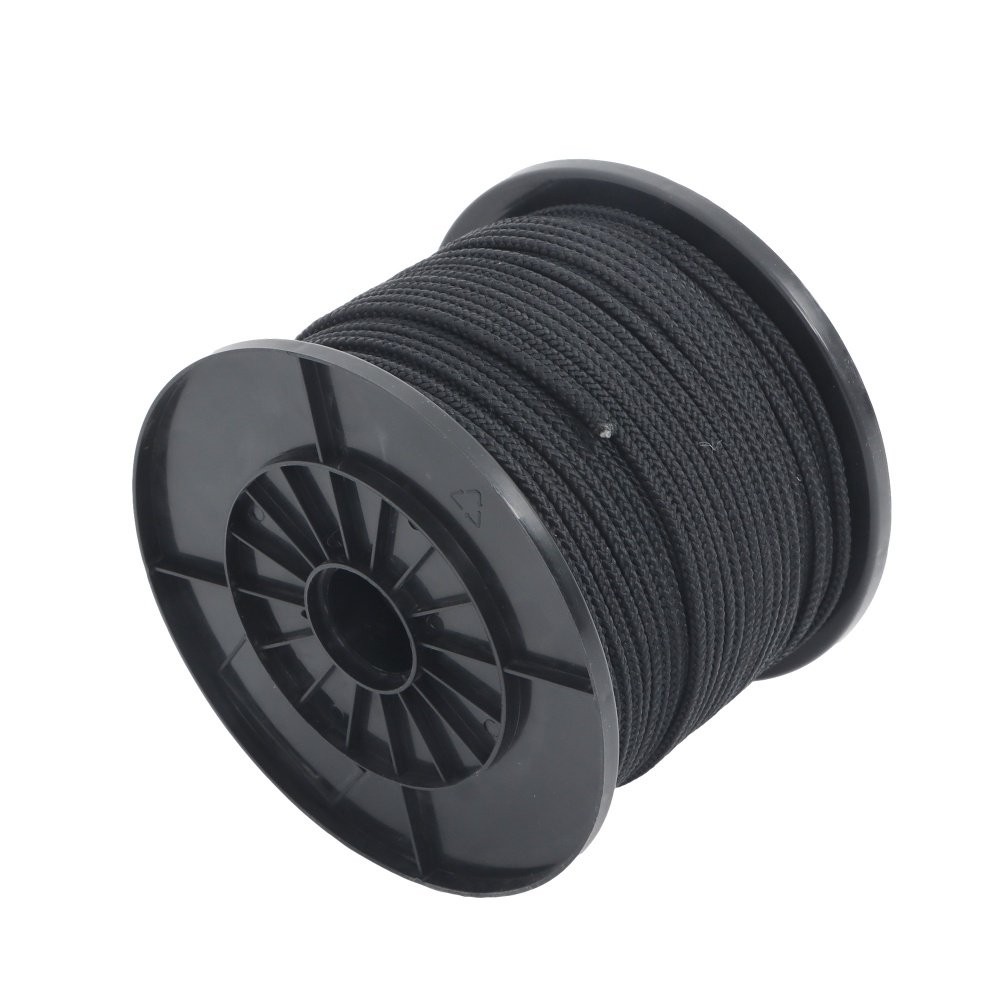 3/16 Inch x 500 Feet Polypropylene Tying Twine Pulling Pull Line 8 Strand Black