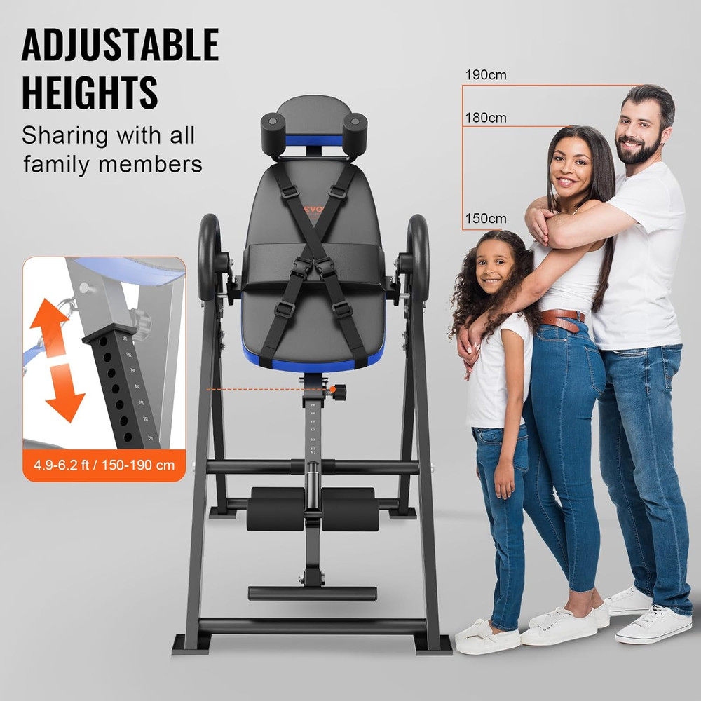 Inversion Table, 300Lbs Capacity Heavy Duty Inversion Table, Decompression Back
