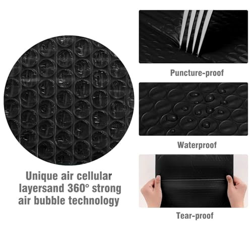 40 Pcs Black Bubble Mailers 4x8" Inches, 40 Pack Thick Padded Envelopes,
