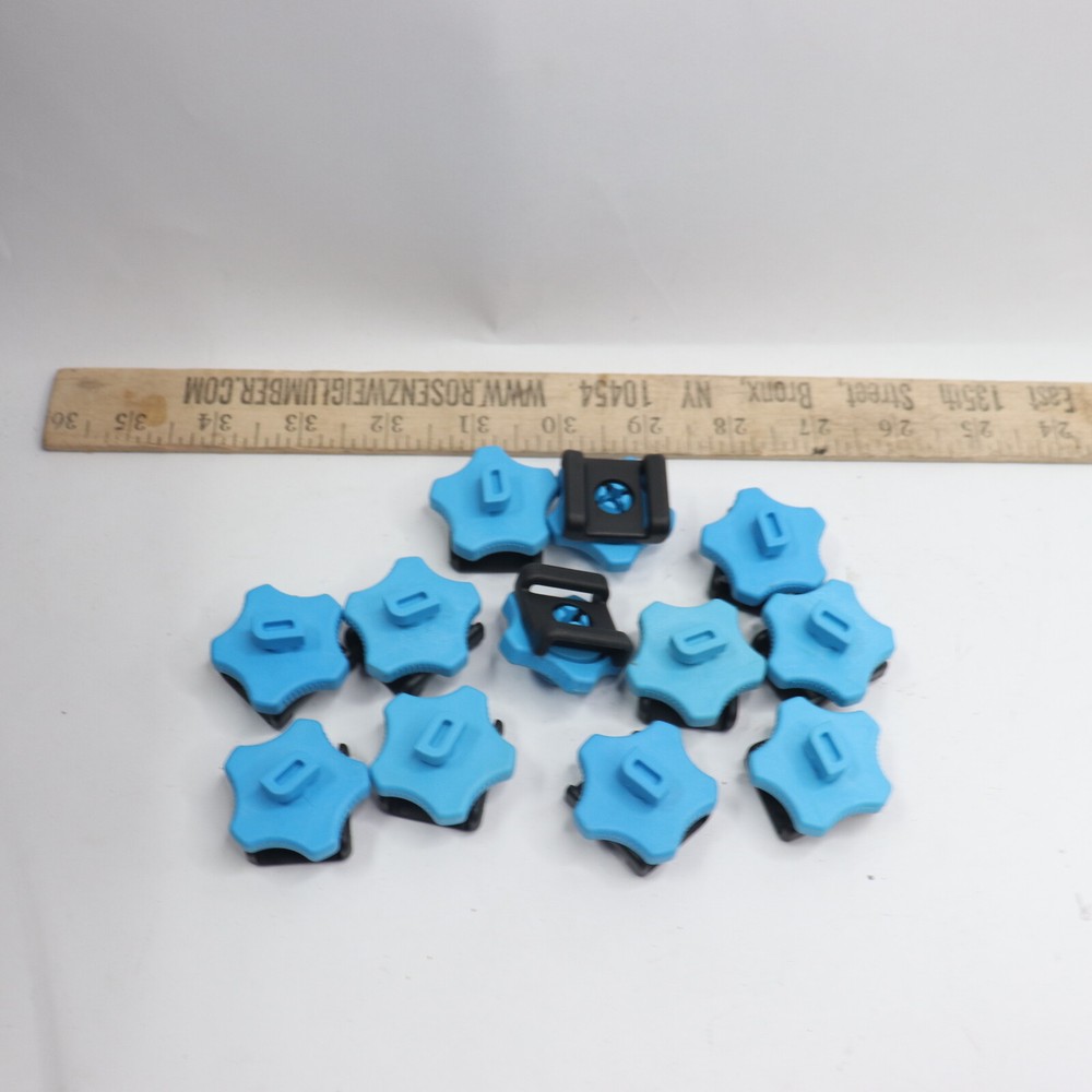 (12-Pk) Vertical Cable Manager Half Spool Kit Blue/Black 2" Diameter