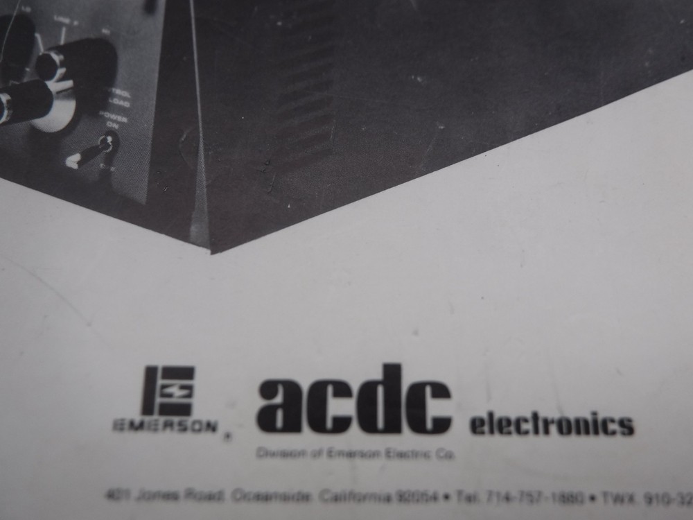 ACDC EL301 Electronic Load Control Module Manual 5/82/500