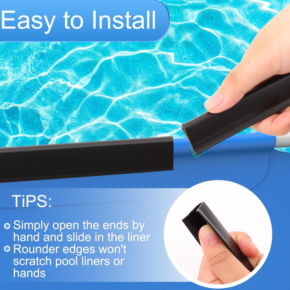 Coping Strips for Overlap Above Ground Pool Liners Swimming Pool Plastic Line