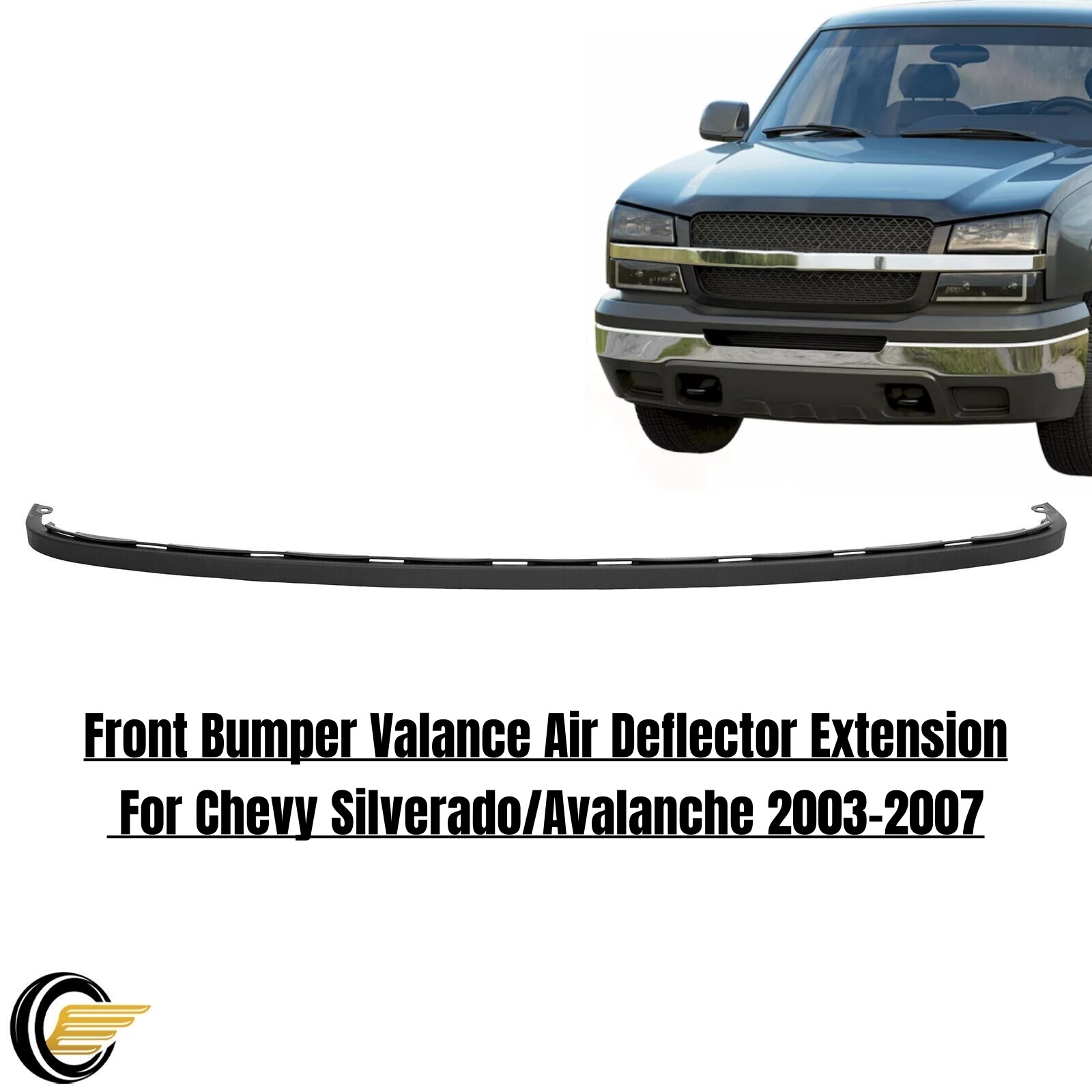 Front Bumper Valance For Chevy Silverado 1500 2003-06 Air Deflector Extension