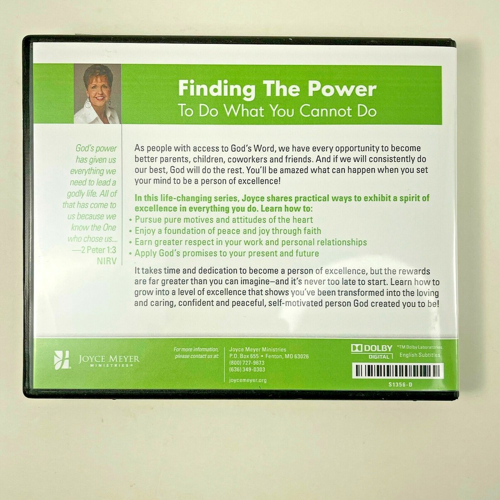 Joyce Meyer Finding the Power Synergy Ed 1 DVD 2 CD Teaching Notes