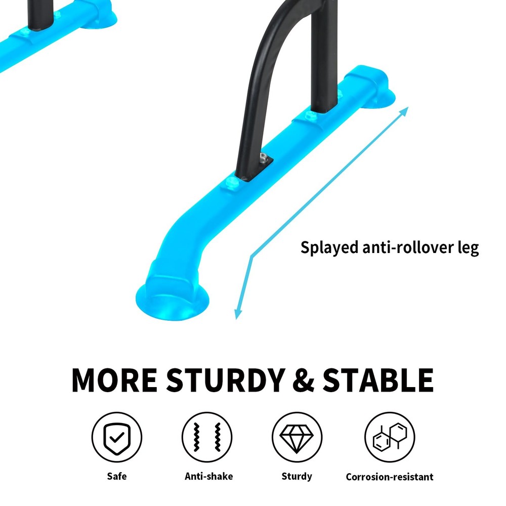 Power Tower Dip Station Pull Up Bar Exercise Tower, Adjustable Height Dip Bar...