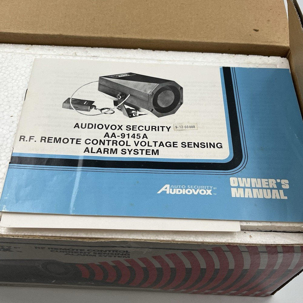 Audiovox Auto Security Model # AA-91452XA Remote Control Current Sensing Alarm