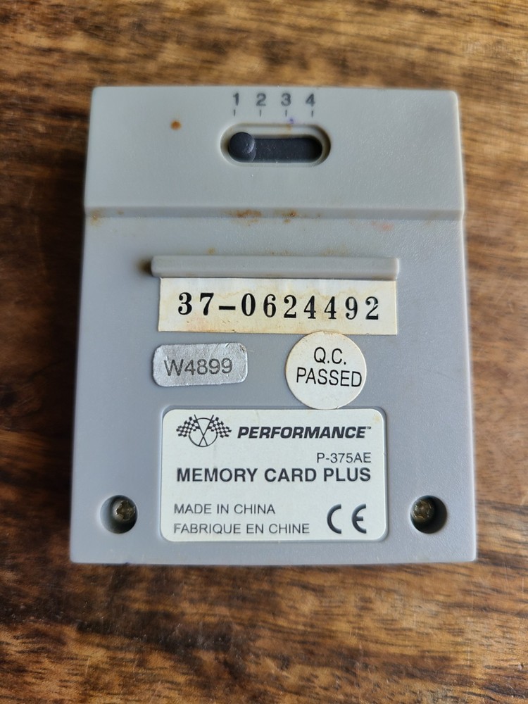N64 Memory Card Plus Performance P-375AE 4 Bank Controller Pak Untested
