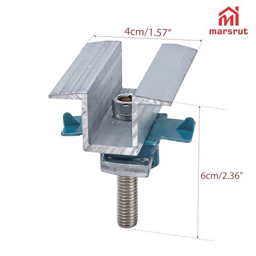 20Pcs Solar Panel Clamps for Unistrut System Mount, Clips Bracket Mounting