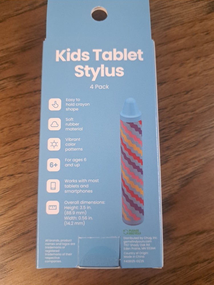 Kids Tablet Stylus 4 Pack Fun Design Touch Screen