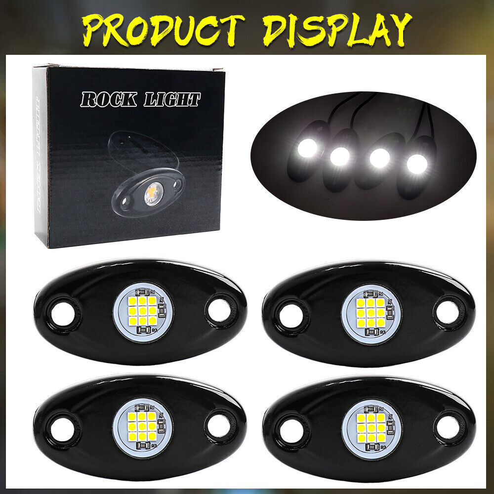 24Pods White LED Rock Lights Underbody Fit Chevy Silverado 1500 2500 1999-2022