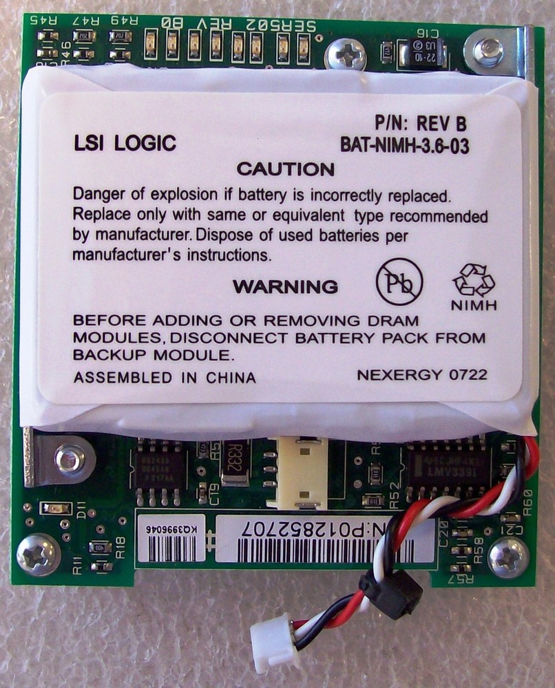 Intel AXXRBBU2 RAID Smart Battery For SRCU41L And SRCU42E New Bulk Packaging