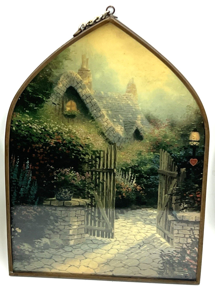 3 Different Thomas Kinkade Glass Suncatcher