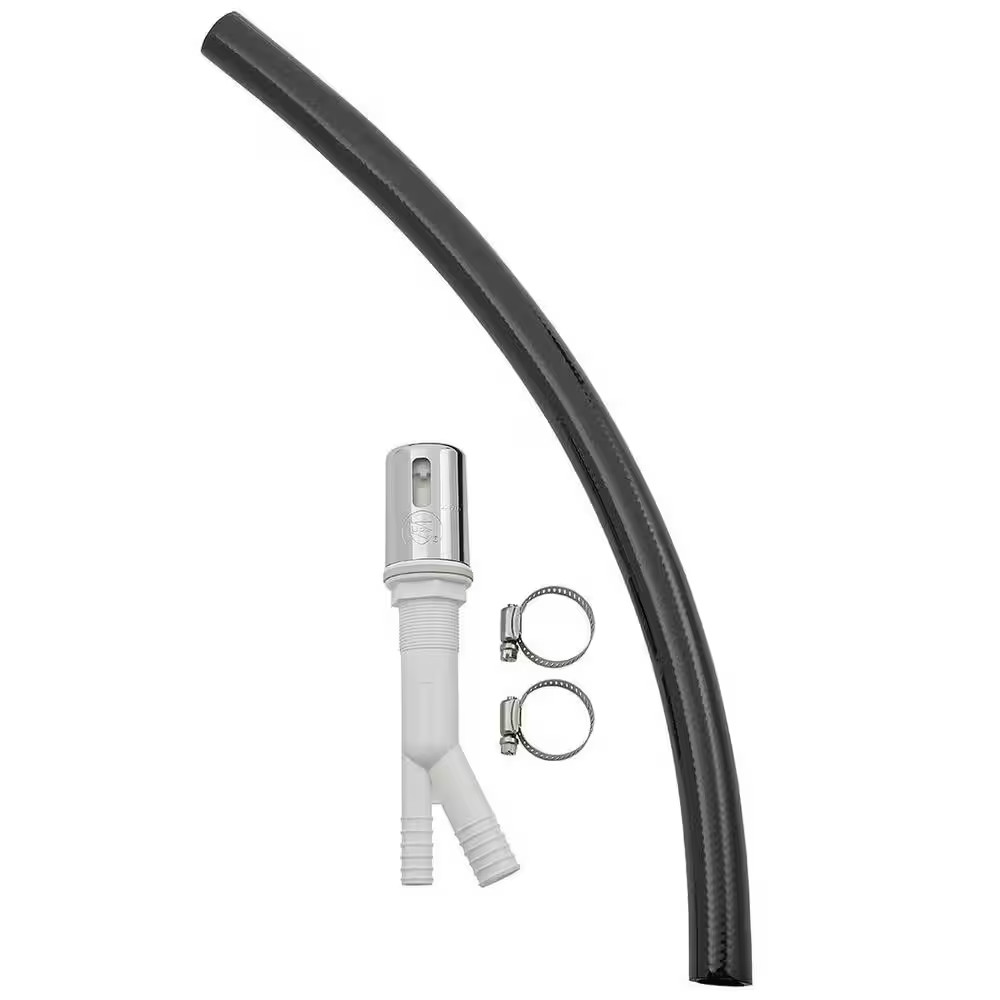 Dishwasher Air Gap Chrome with Hose