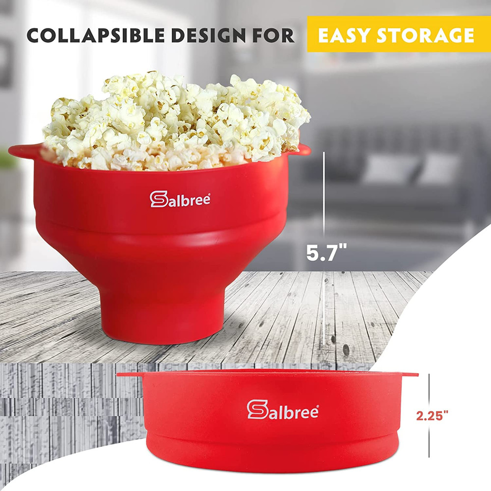The Original Collapsible Silicone Microwave Popcorn Popper Maker Machine, Micro