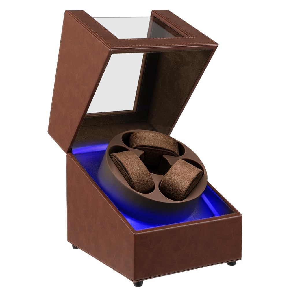 J&T Technology Watch Winder for Automatic Watches,Automatic Brown