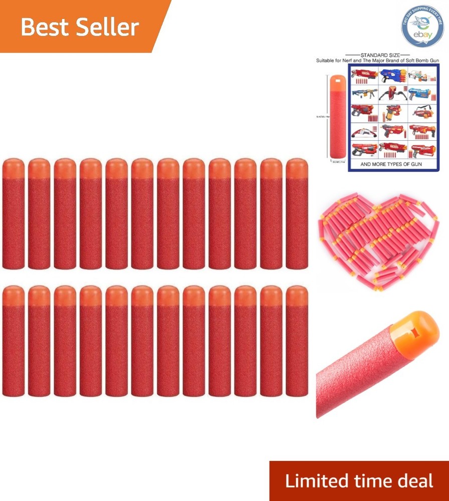 60-Pack Mega Dart Refill Set - Compatible with N-Strike Mega Series