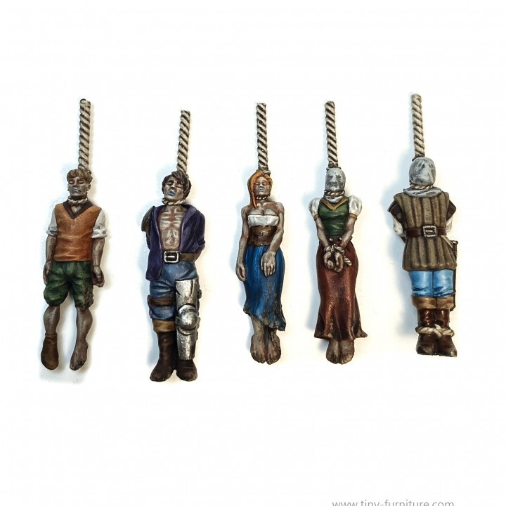 28mm Hung Bodies Dungeons Dragons DnD D&D  Villagers Casualty Monster Market