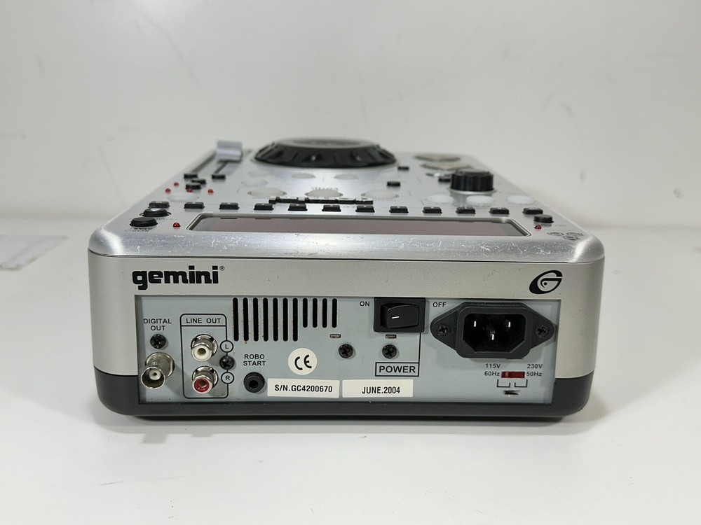 Gemini CD-1800X ~ Digital Scratch CD Player ~ CD Error / AS-IS