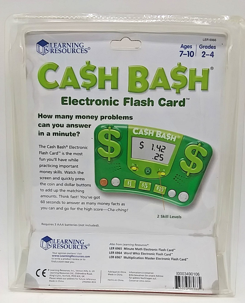 Cash Bash Electronic Money Learning Game, Educational Toy Learning Resources NEW