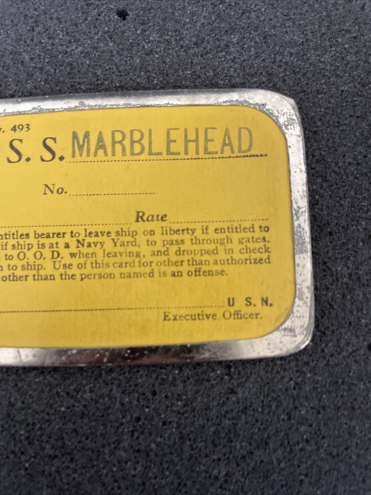 1938-1940 U.S.S. Marblehead Commanding Officer Card Post Master