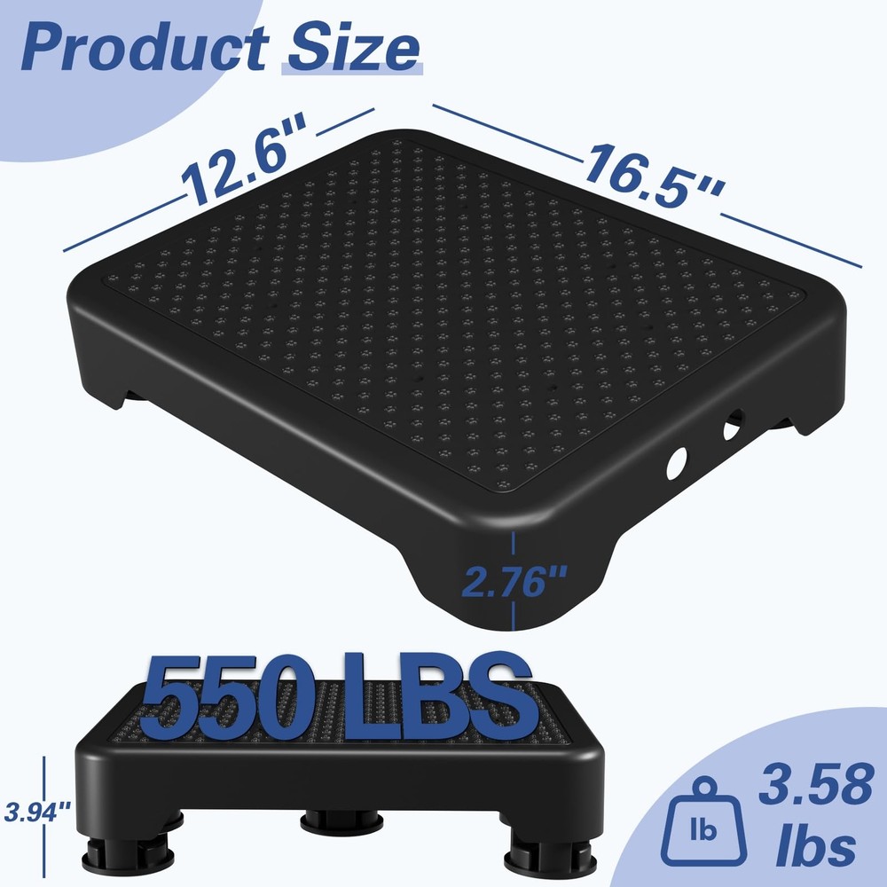 Mobility One Step Stool Heavy Duty Indoor/Outdoor Non-Slip Step Platform Assi...