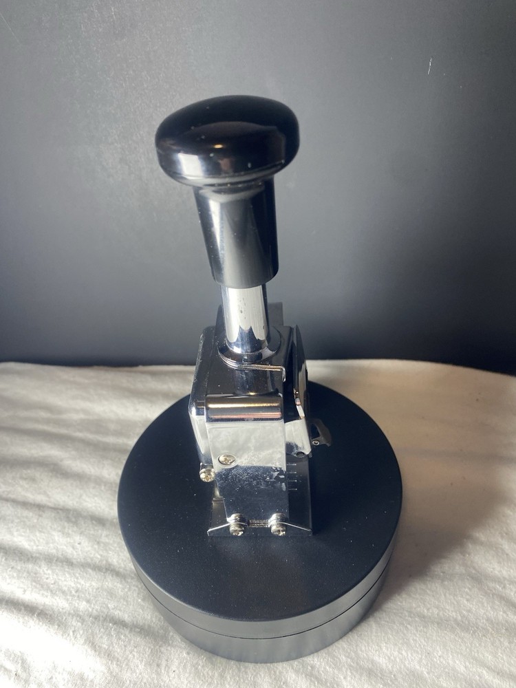 Vintage Metal Numbering Machine Wheel Stamp Tool - Tested