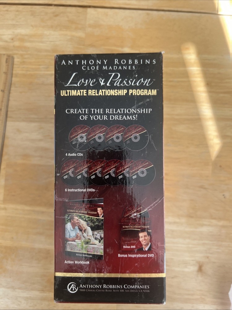 Tony Robbins Love & Passion Ultimate Relationship Program Set CD DVD Valentine’s
