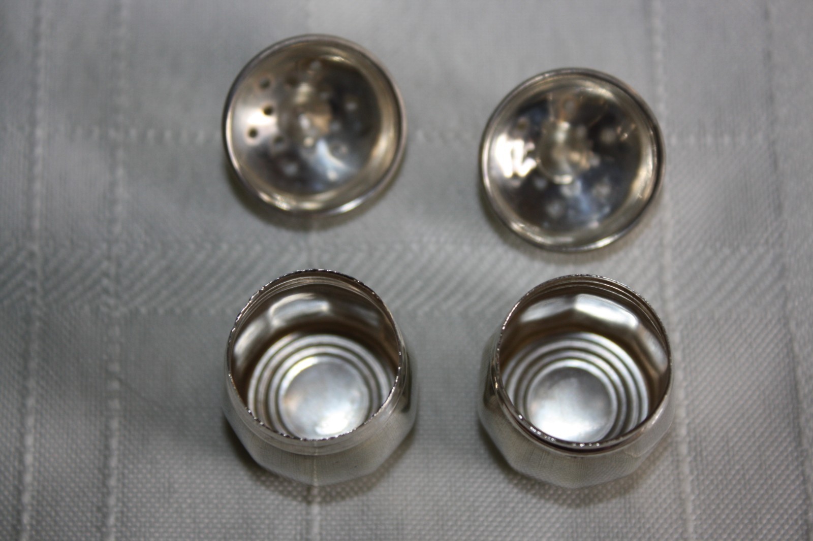 Vintage 3 Sterling Silver Salt Cellar Dipping Spoons/Mini Salt Pepper Shakers