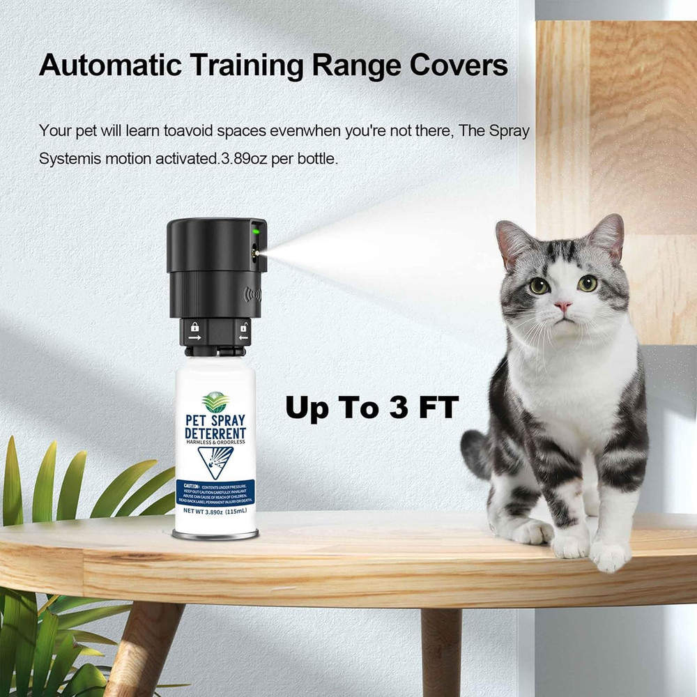Cat Spray Deterrent System [2 Pack] Automatic Cat Deterrent Spray, Motion Activa