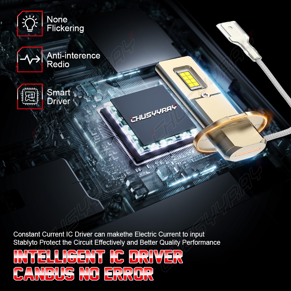 H3 LED Fog Light Bulb Conversion Kit 6000K Super Bright White High Power