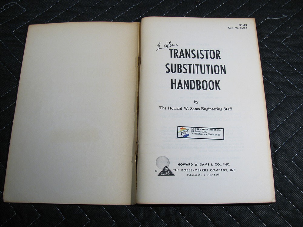 Sams Photofact Transistor Substitution Handbook