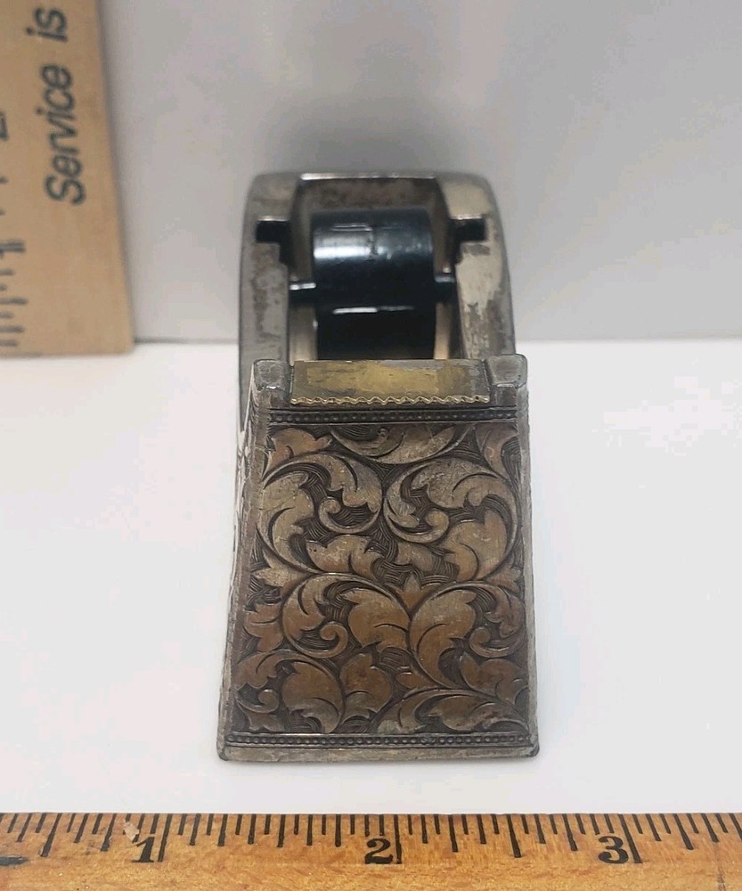 Silver Tone Tape Dispenser ELEANOR CLAIRE Design Delli Inc Desktop Japan Vintage