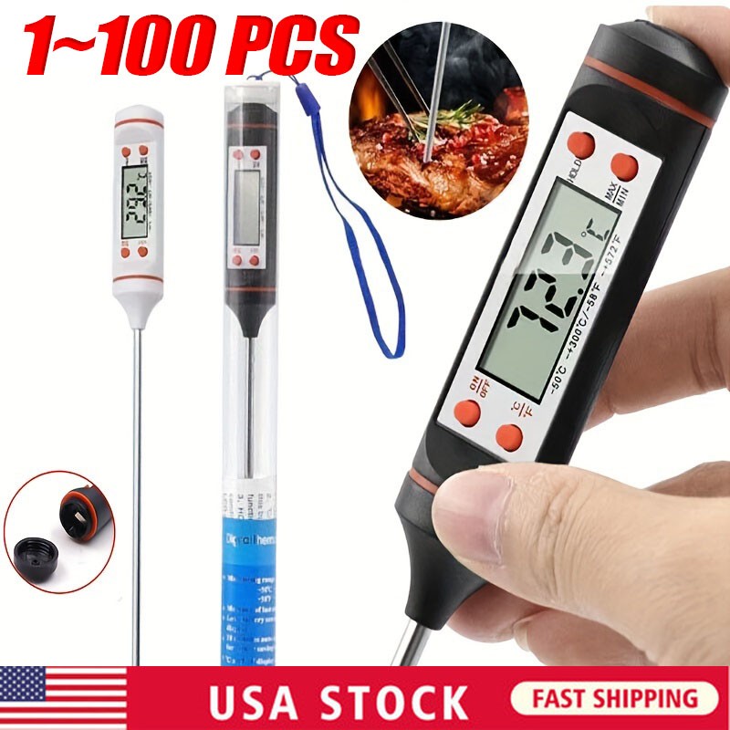 Instant Read Digital Meat Thermometer BBQ Grill Smoker For Kitchen Food Cooking