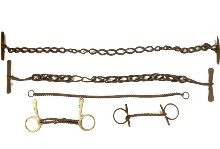 Equine Horse Chains/ bits / rusty