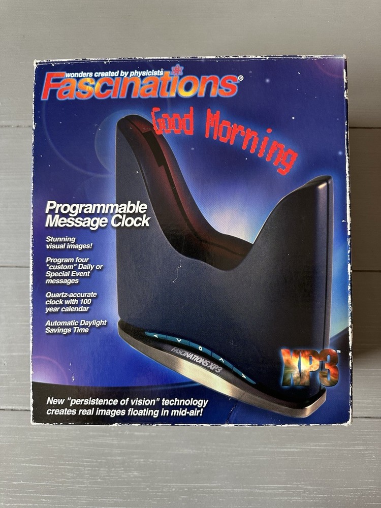 Programmable Floating Message Clock Fascinations XP3 Customizable Working Great!