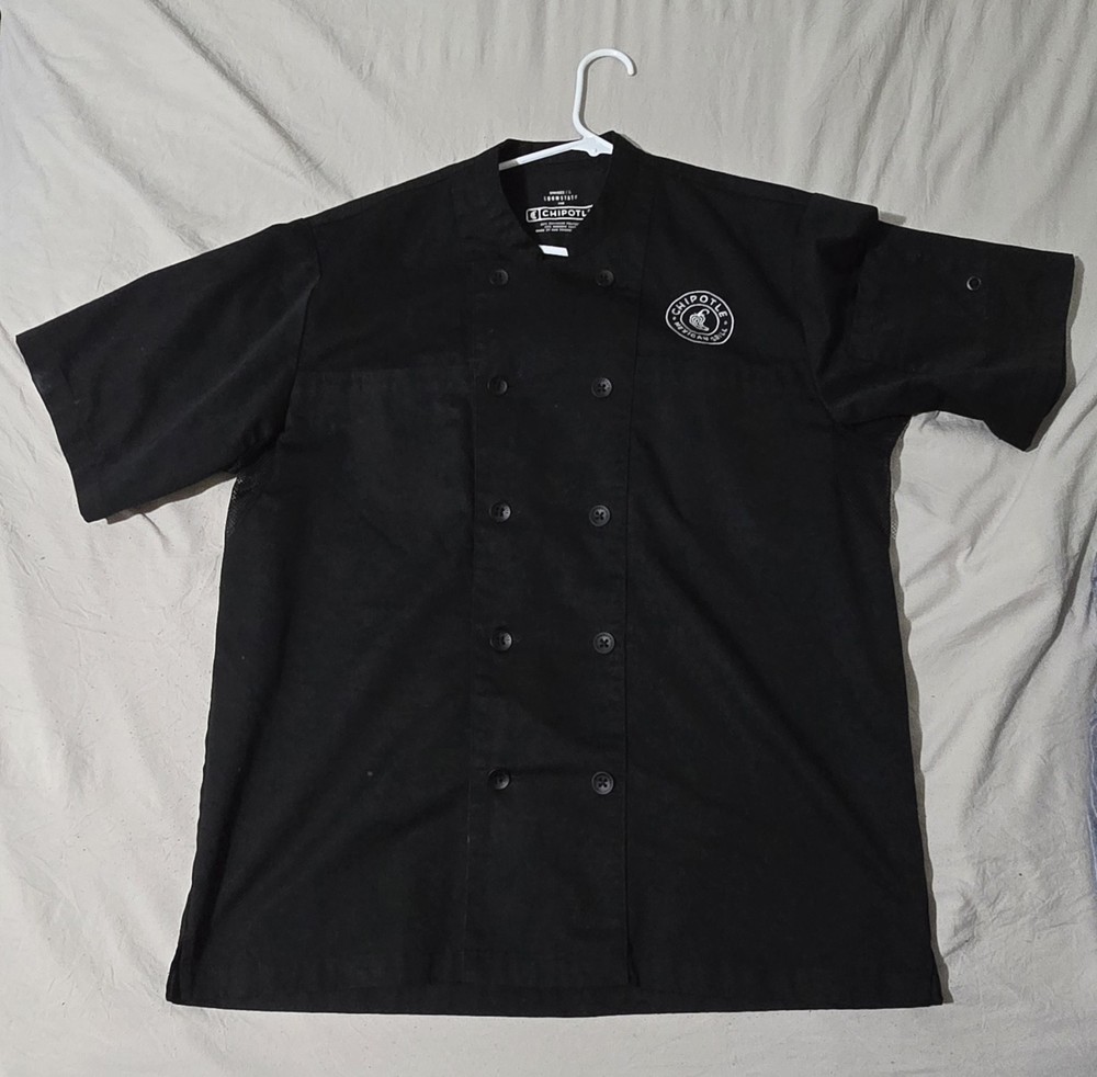 Used CHEF Coat From CHIPOTLE MEXICAN GRILL Size LARGE