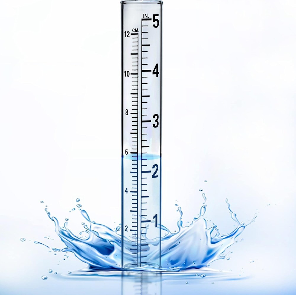 Plastic rain Gauge Replacement Tube, 5'' Capacity gauges Replacement...