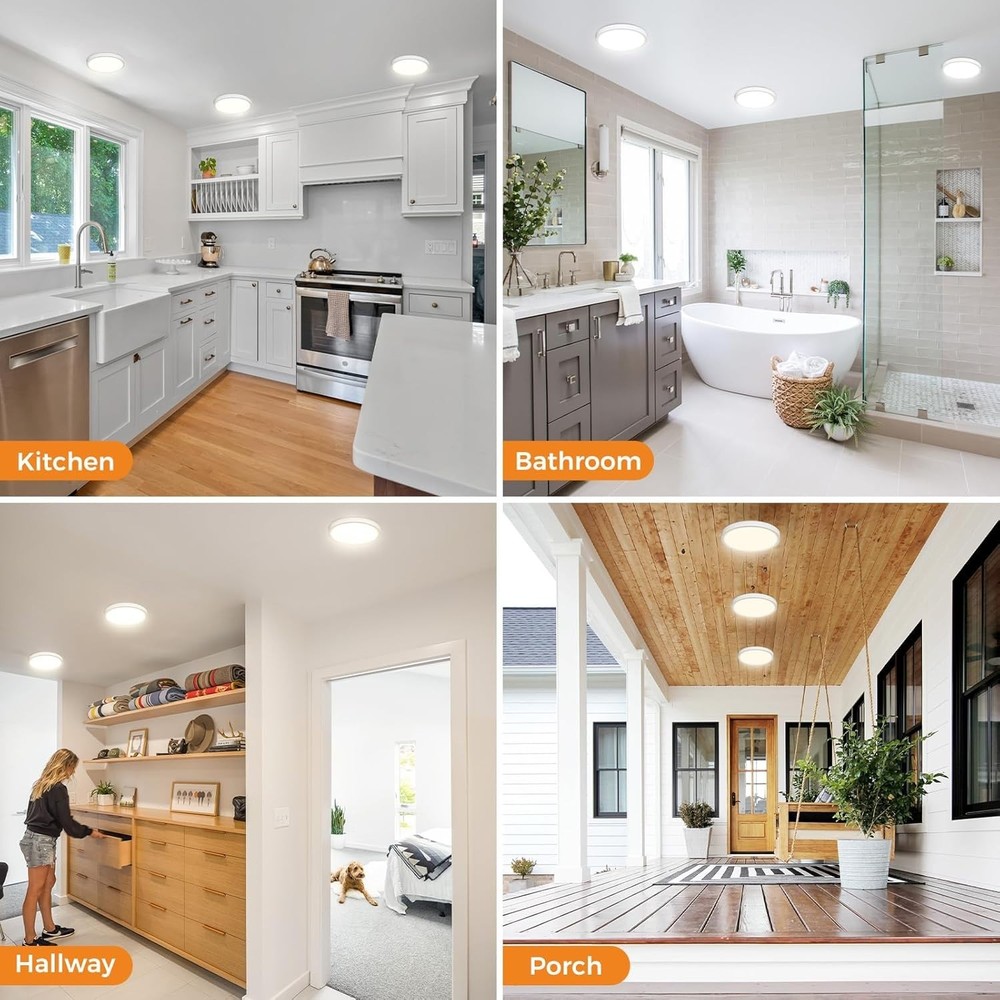 Flush Mount LED Ceiling Light Ultra Thin White 100W Eq 3000K-6500K Round Flat